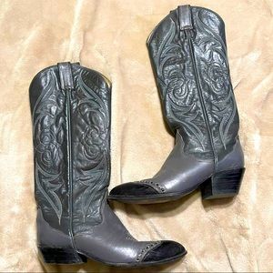Vintage Leather Cowgirl Boots